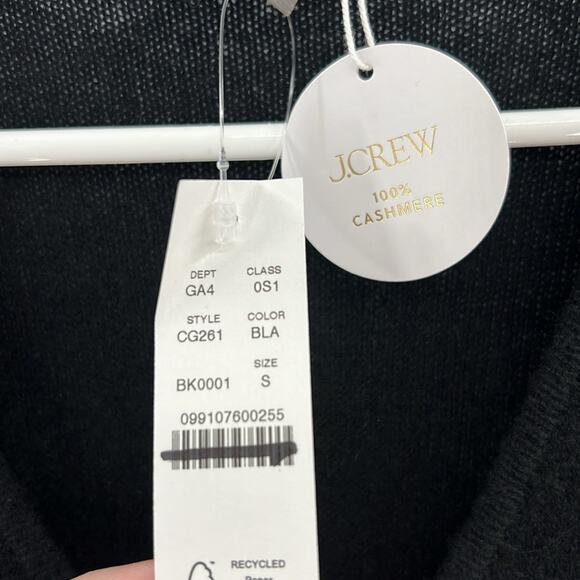 J. Crew Spring Street featherweight cashmere V-neck sweater-dress - Black - S - Picture 5 of 7